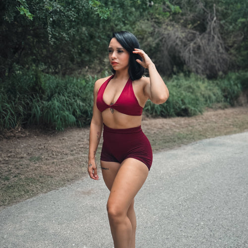 Cherry Red Hyro Sports Bra
