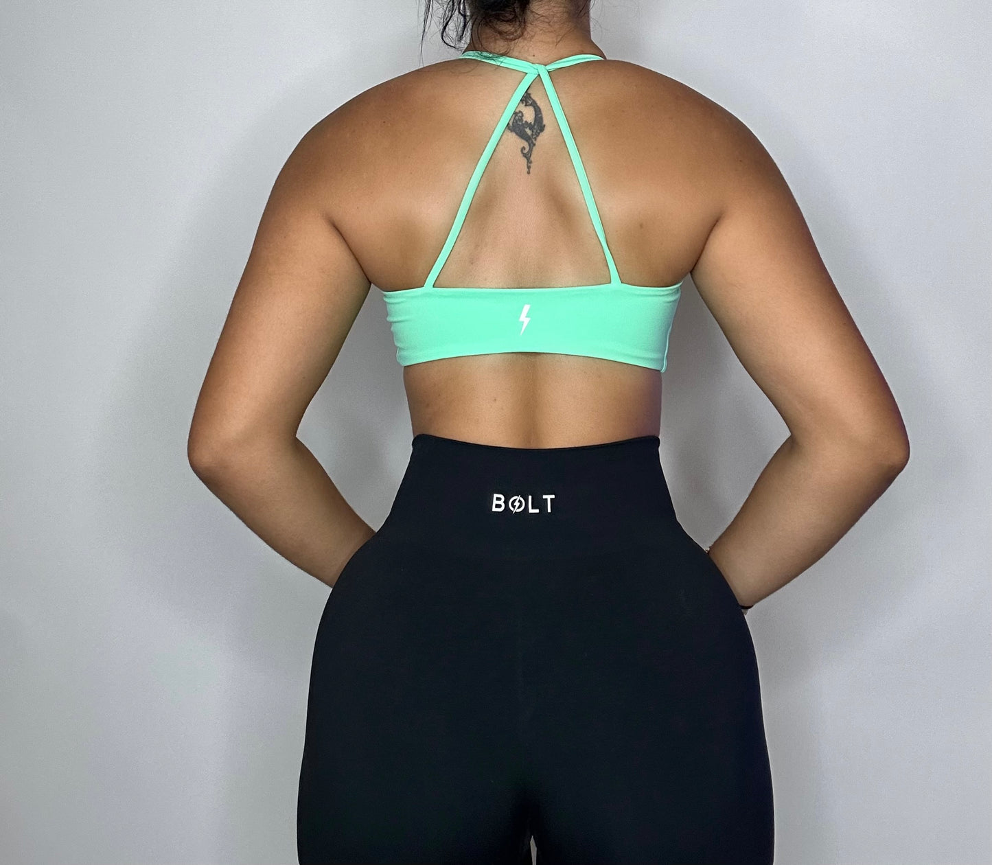 Top Knot bra in Lime Green