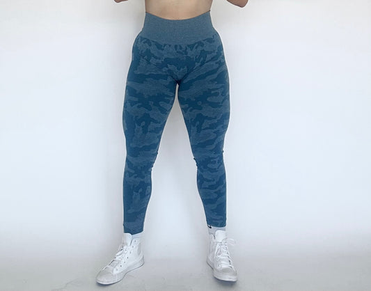 Camo Leggings Blue